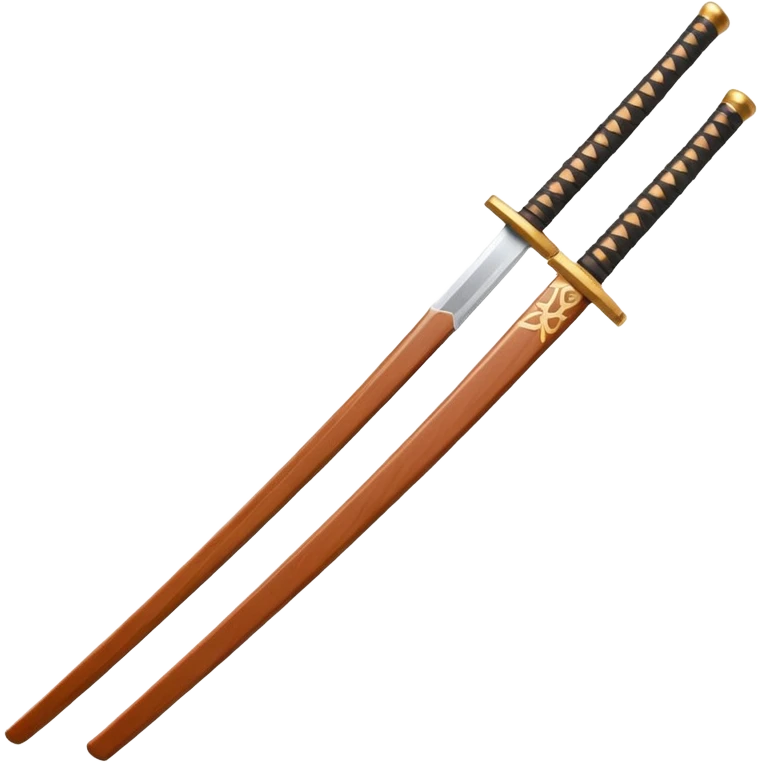samurai training wooden sword object icon, traditional bokken, smooth polished wood, katana shape, simple guard, 3D cartoon, mobile game icon style, centered, clean background, soft shadow, no text, no watermark
 emoji