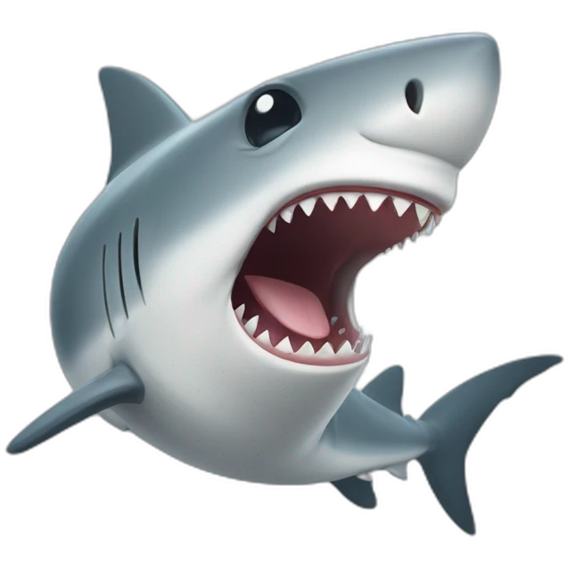 Cute Shark laughing emoji