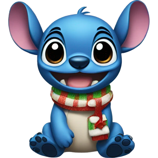 Stitch at Xmas emoji
