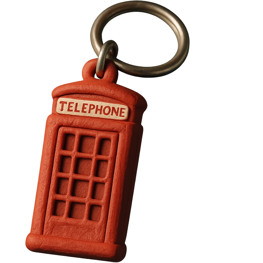 London red phone box keyring emoji