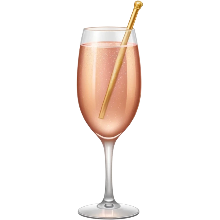 Glittery rose gold mocktail emoji