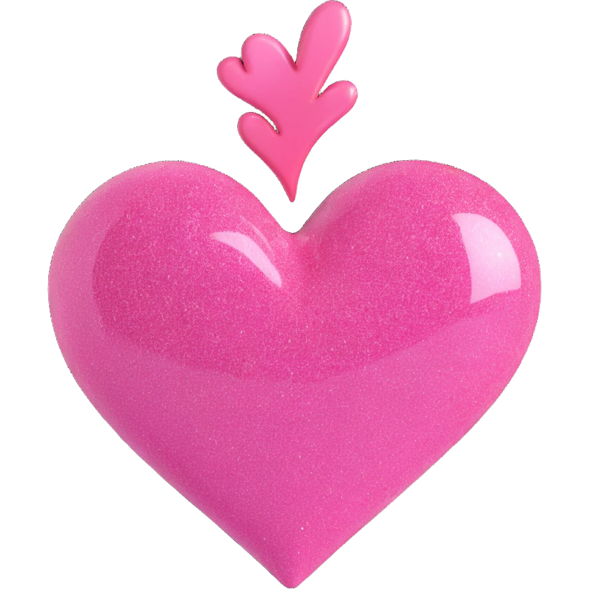 heart with pink glitter emoji