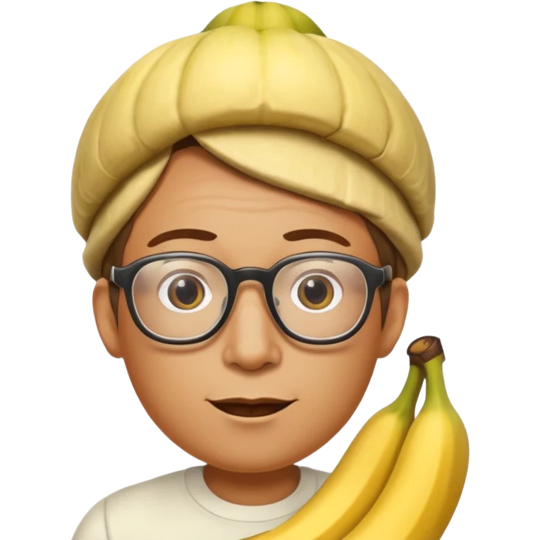 human banana with glasses emoji