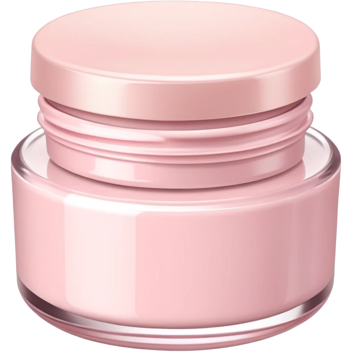 Pale pink cosmetic cream pot emoji