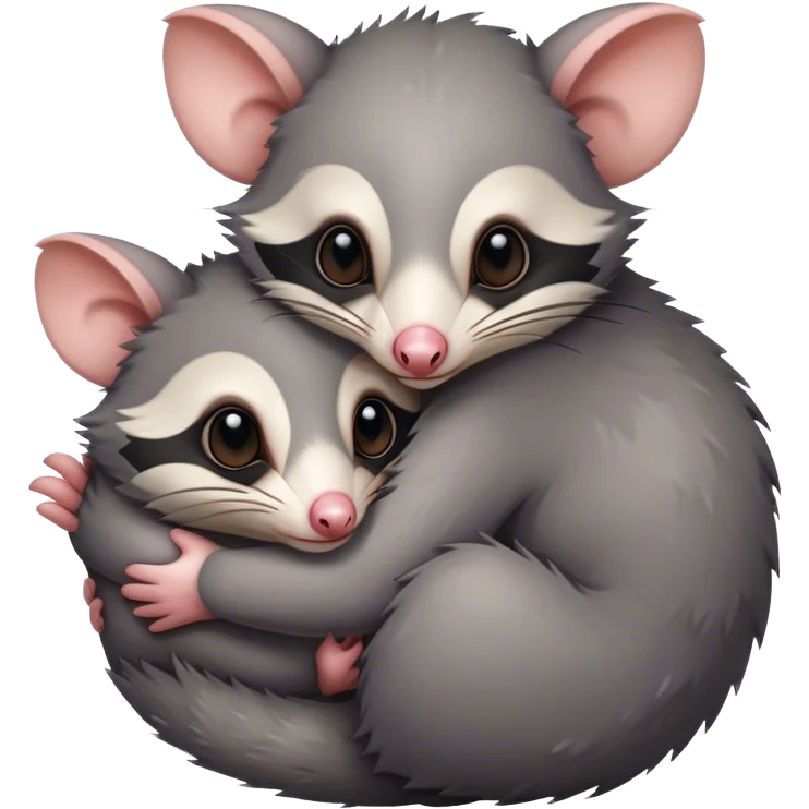 Possum hugging another possum  emoji