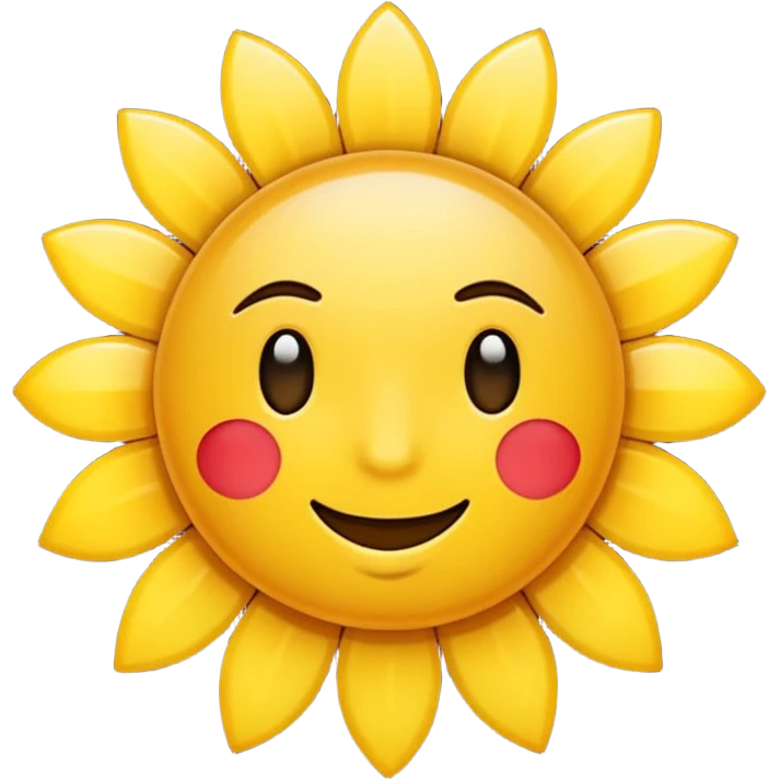 generar un sol natural, sin carita feliz, que se asemeje a un sol normal emoji