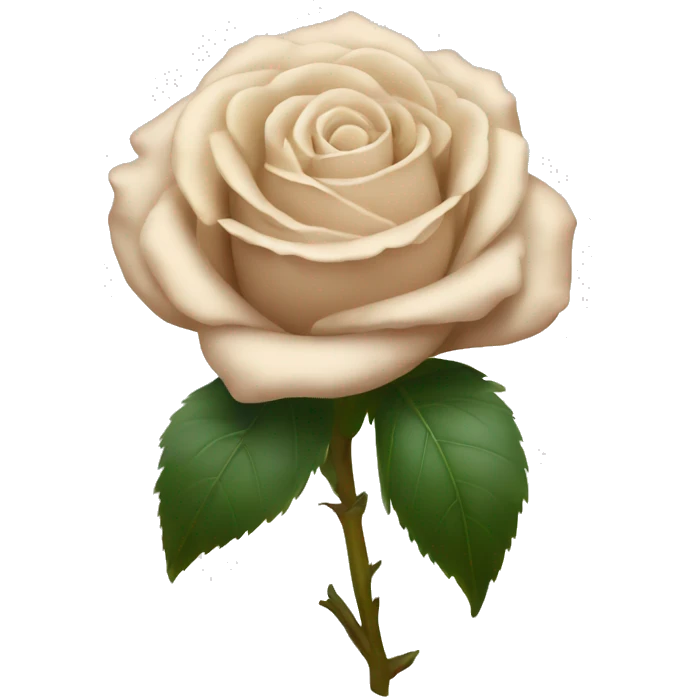 Beige rose with white bow emoji