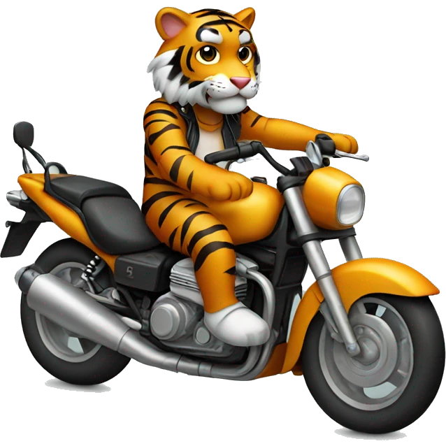 tiger on a motorcycle emoji