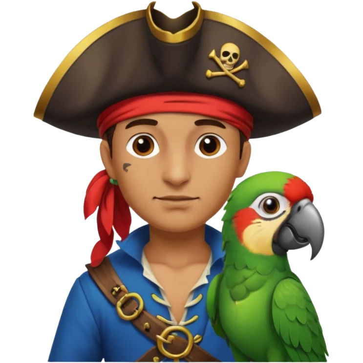 pirate and parrot emoji