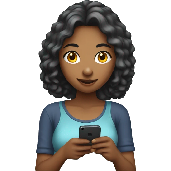 girlfriend playing game on phone  emoji