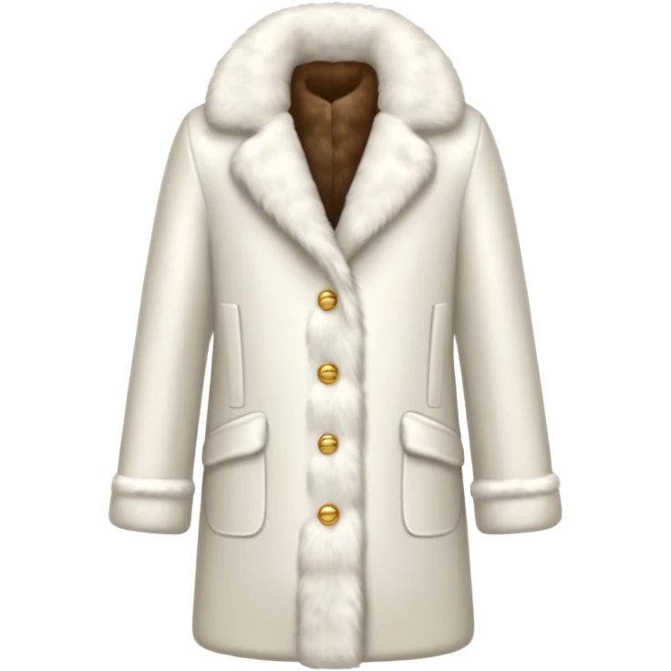 A luxurious fur white coat emoji