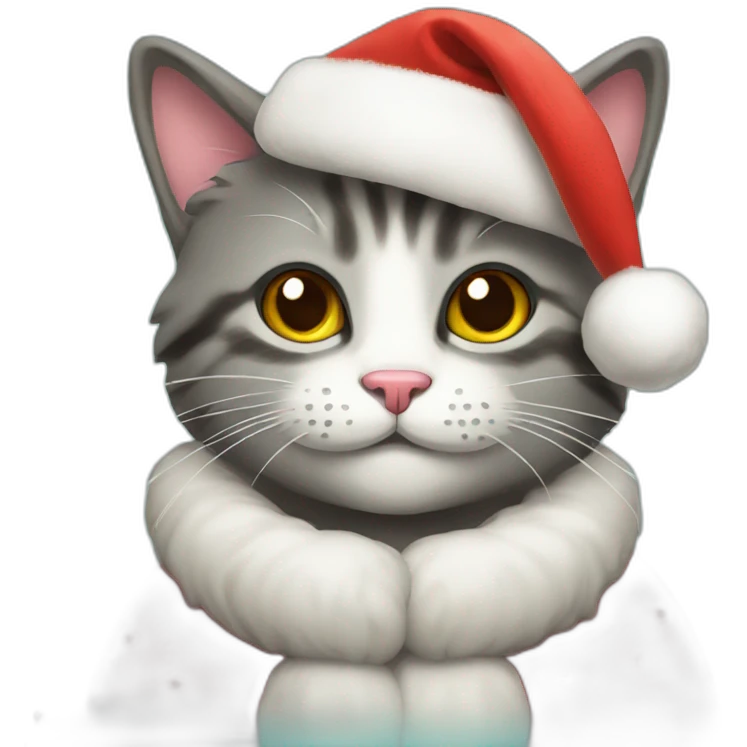 christmas kitty emoji