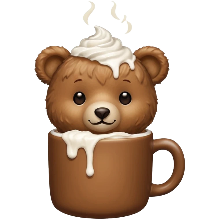 Teddy bear drinking hot chocolate  emoji