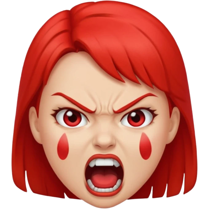 redtsion angry girl ragebait red face emoji