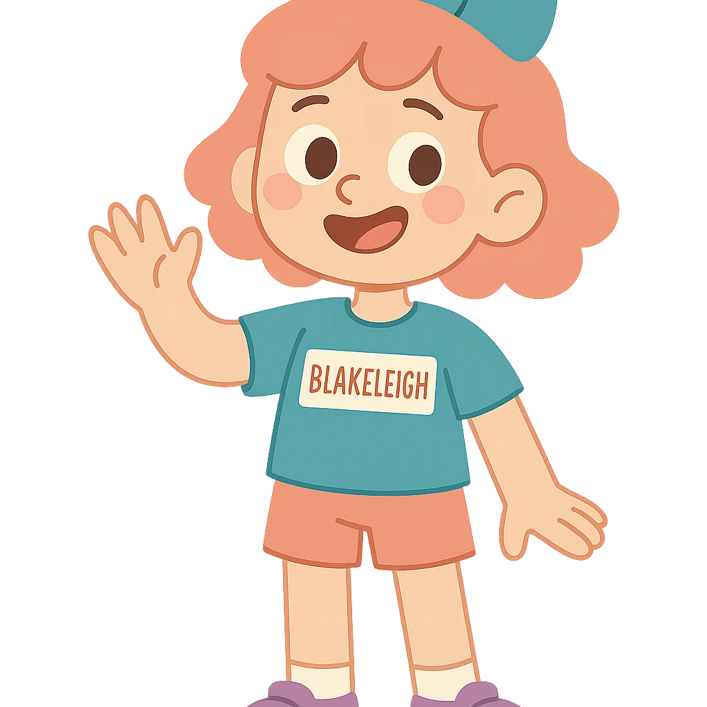pastel cartoon character of Blakeleigh with soft colors emoji