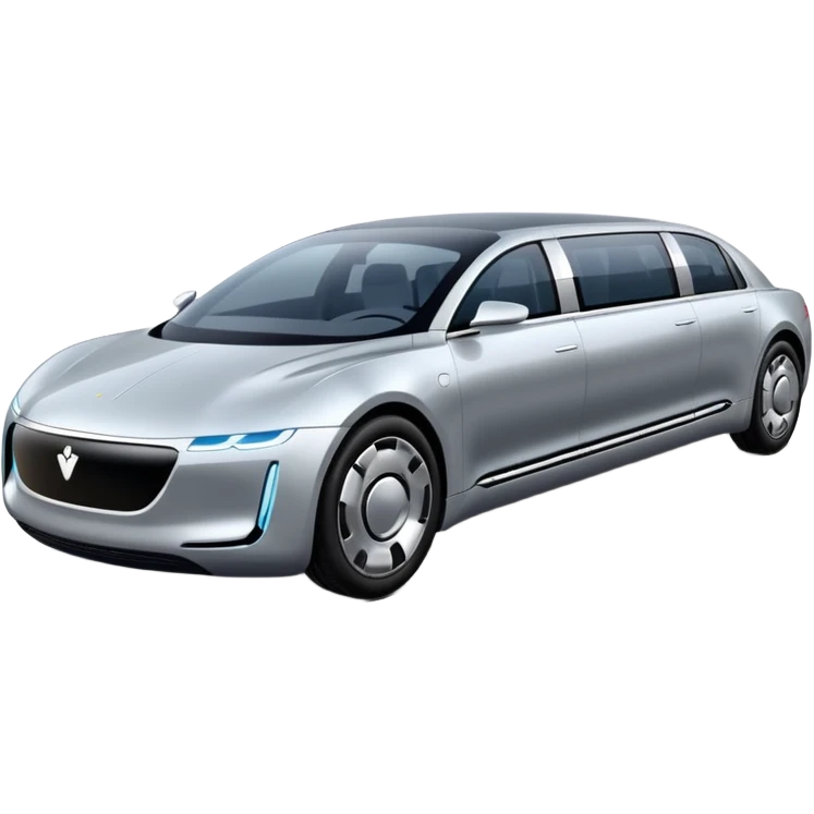 Modern autonomous electric limousine emoji