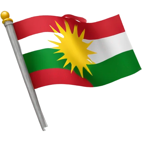 Kurdistan flag as emoji emoji