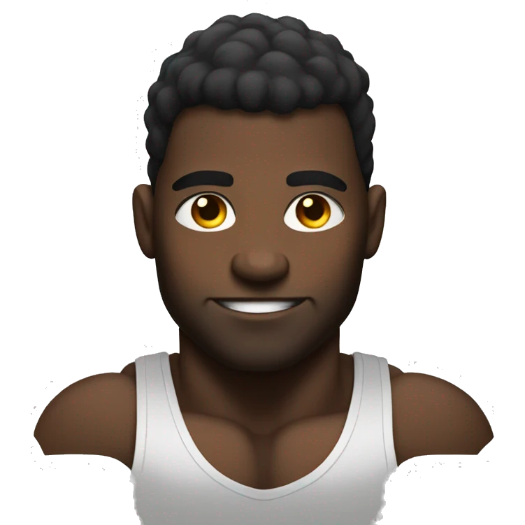 big buff black guy emoji