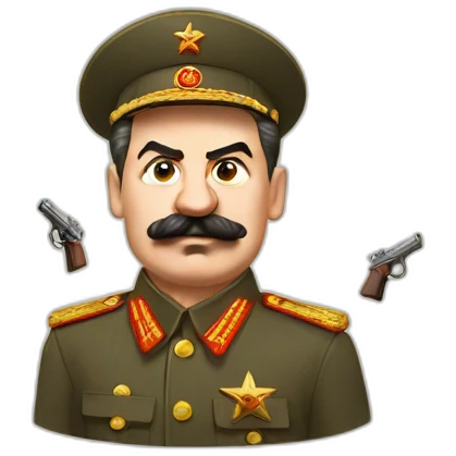 Stalin and guns emoji