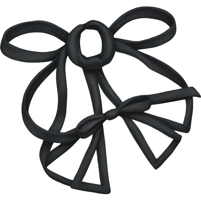 Black bow  emoji