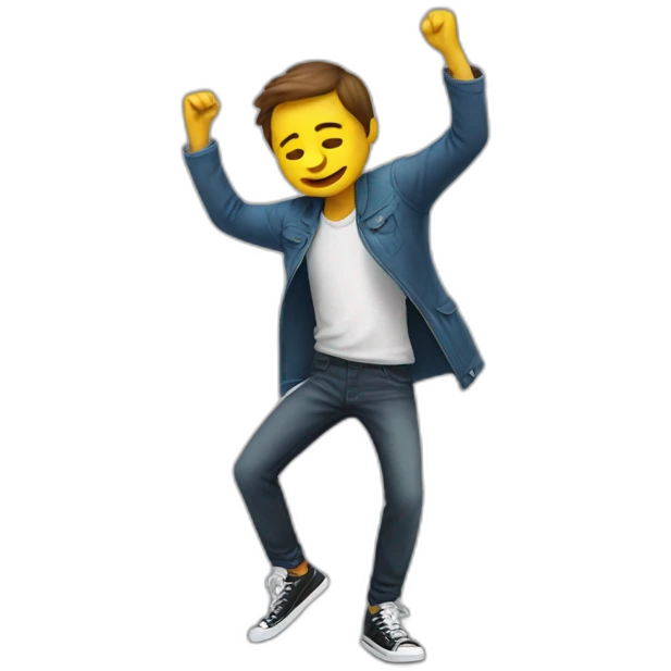 man doing a dab emoji