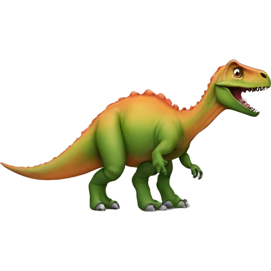 Colorblind dinosaur emoji