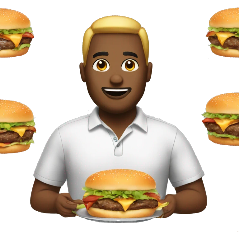 Big person eatig burgers emoji