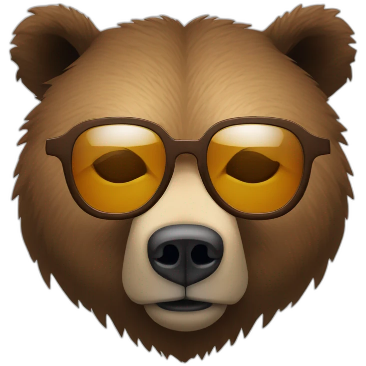 Grizzly qui dort avec des lunettes de soleil  emoji