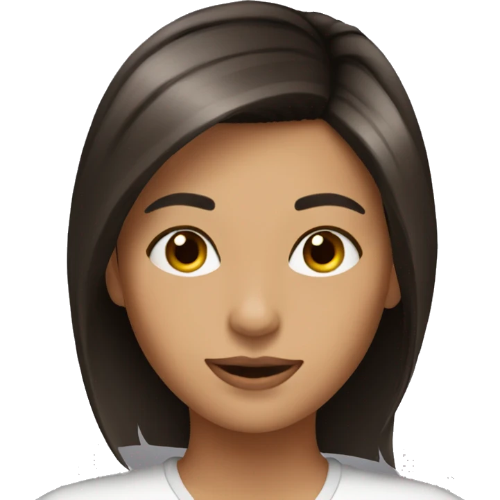 Brunette after haircut emoji