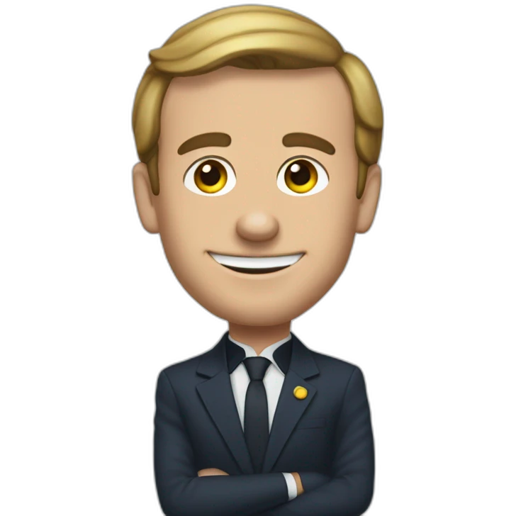 macron who makes the jul sign emoji