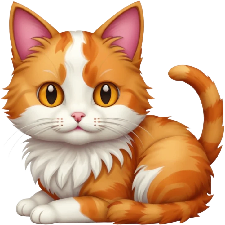 Cat sharing love  emoji