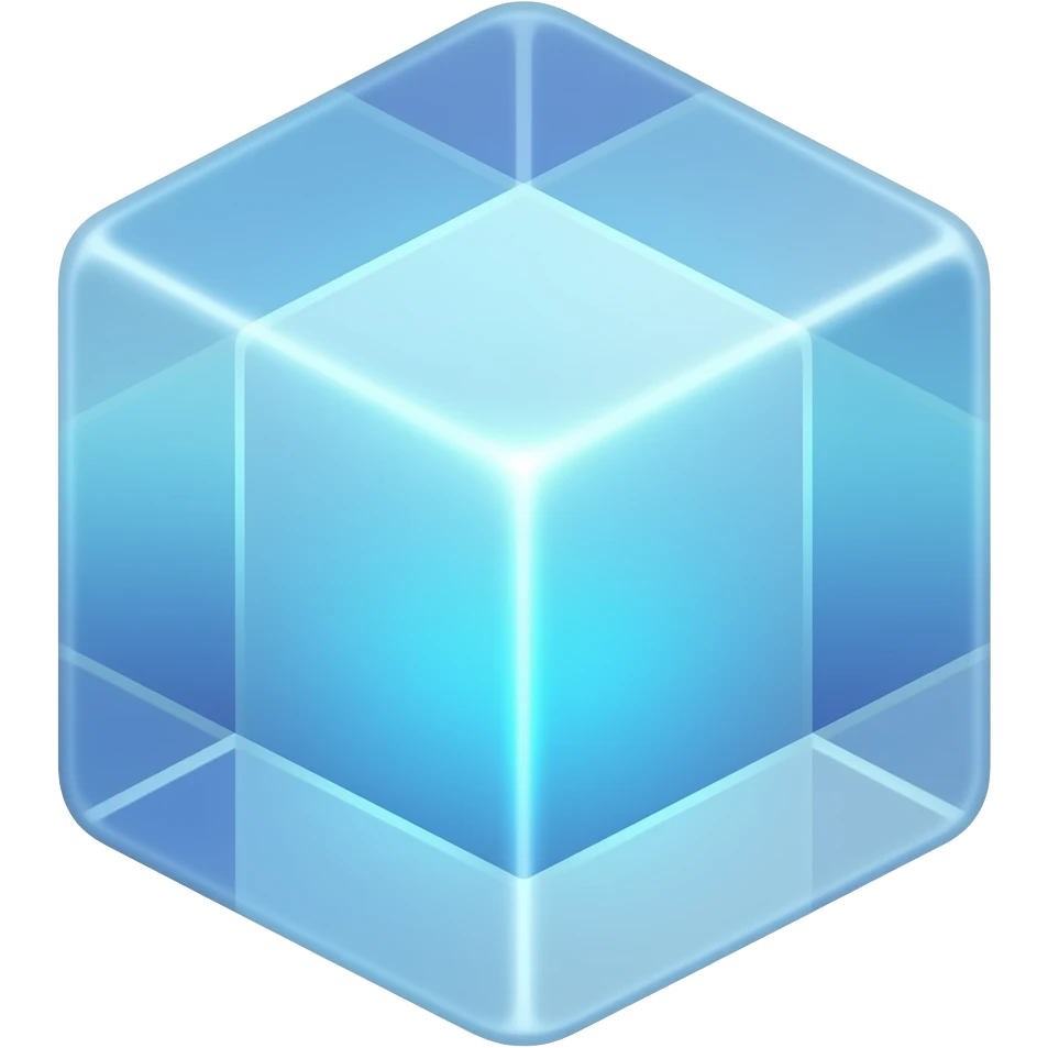Hologram cube emoji
