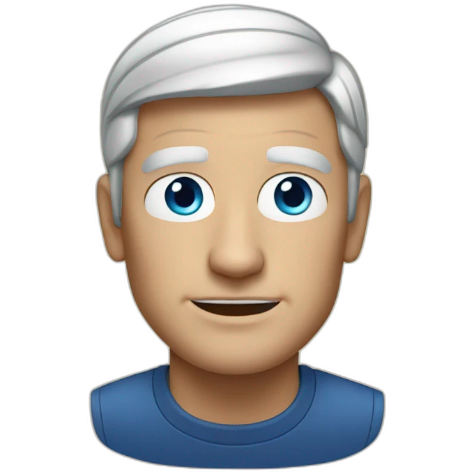 Tim Cook blue eyes emoji
