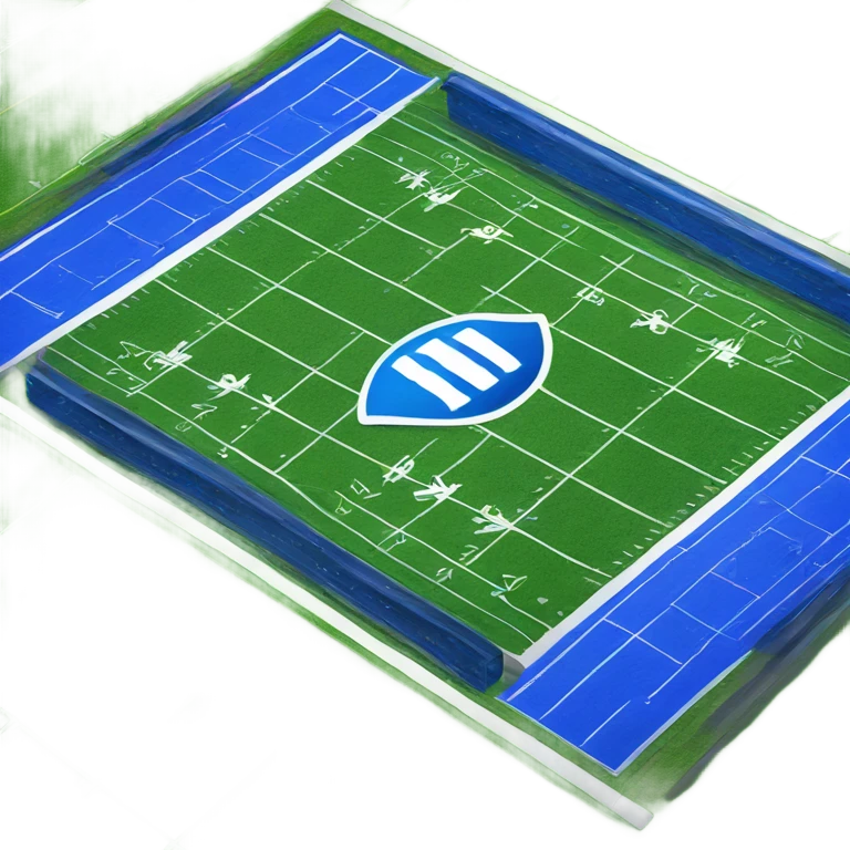 blue turf football field emoji