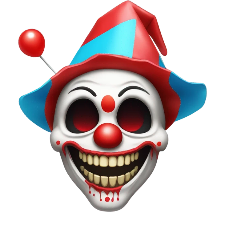 skull + clown emoji