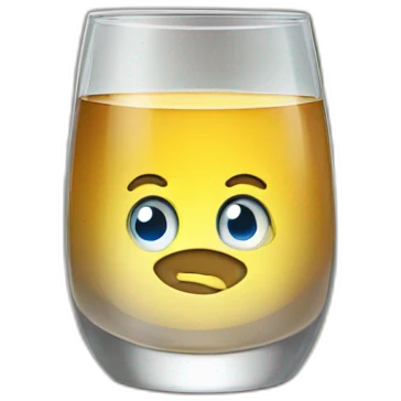 Chat avec un verre emoji