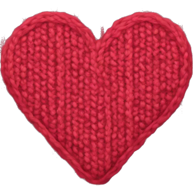 Knitted heart emoji