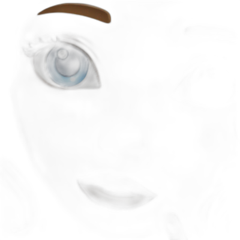 Blue eye girl sending kisses emoji