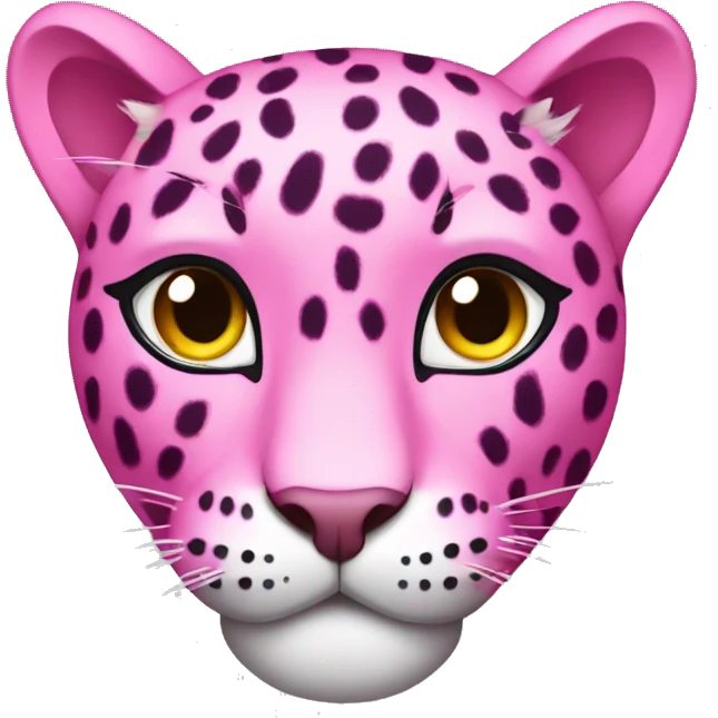 Pink leopard emoji