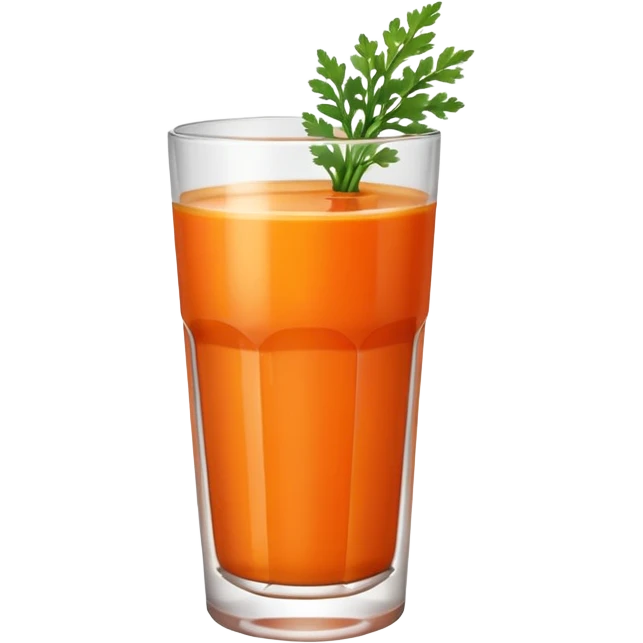 a glass of carrot juice, orange color, simple, clear, no background emoji