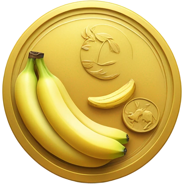 eating banana gold coin emoji