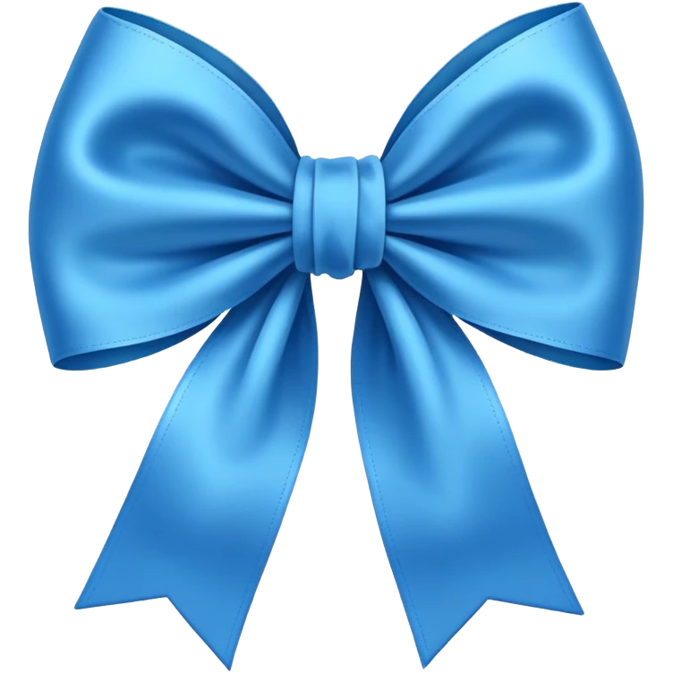 blue bow emoji