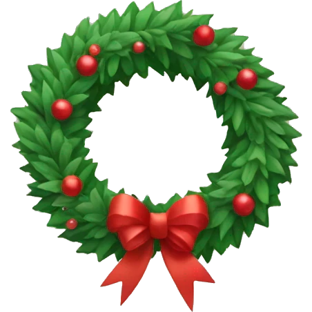 Xmas wreath emoji