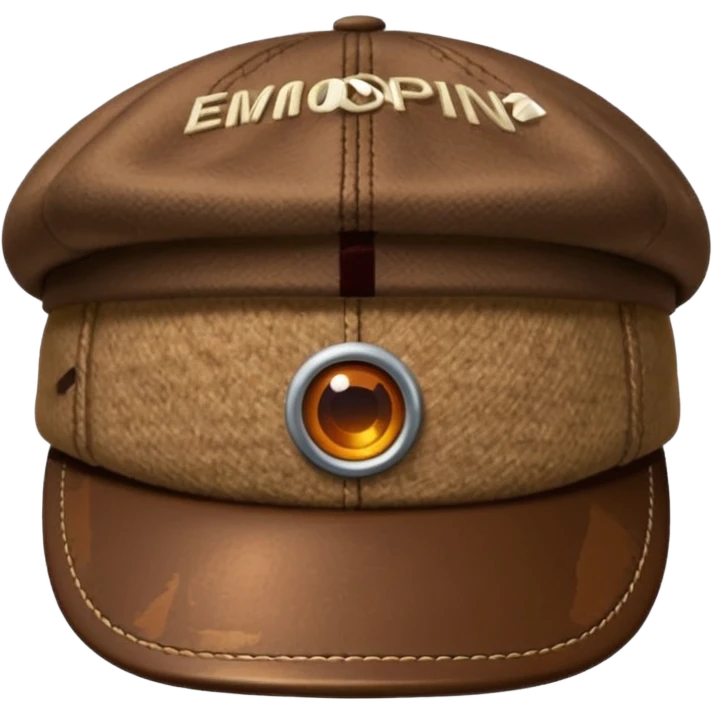 brown cap hat emoji