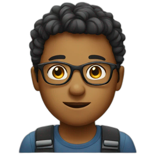 A inocent boy with specs  emoji