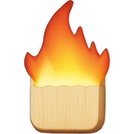 Matches burn emoji