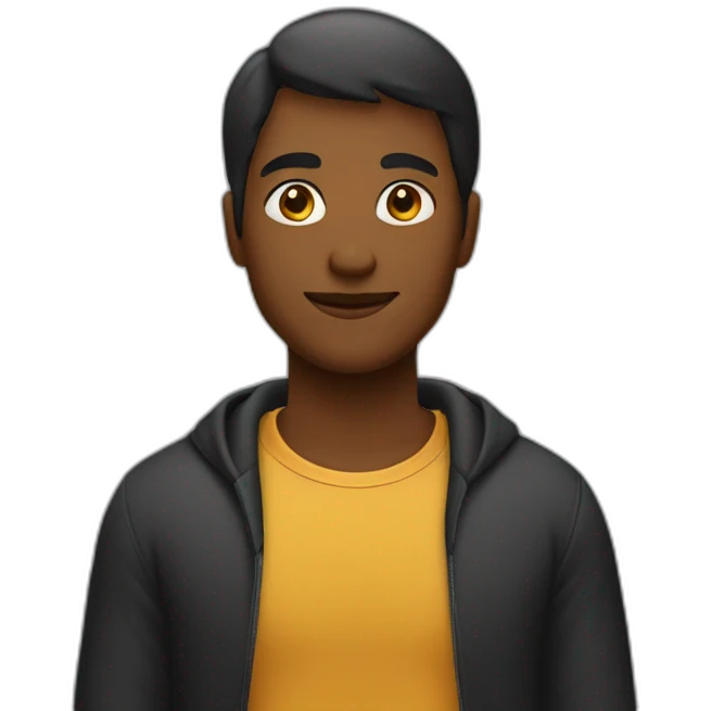 personne noir avec du poulet emoji