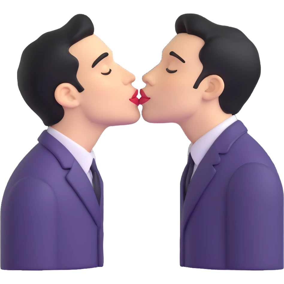 two men kissing emoji