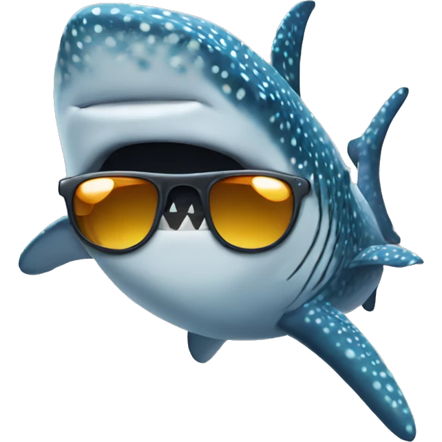 A whale shark with sunglasses emoji