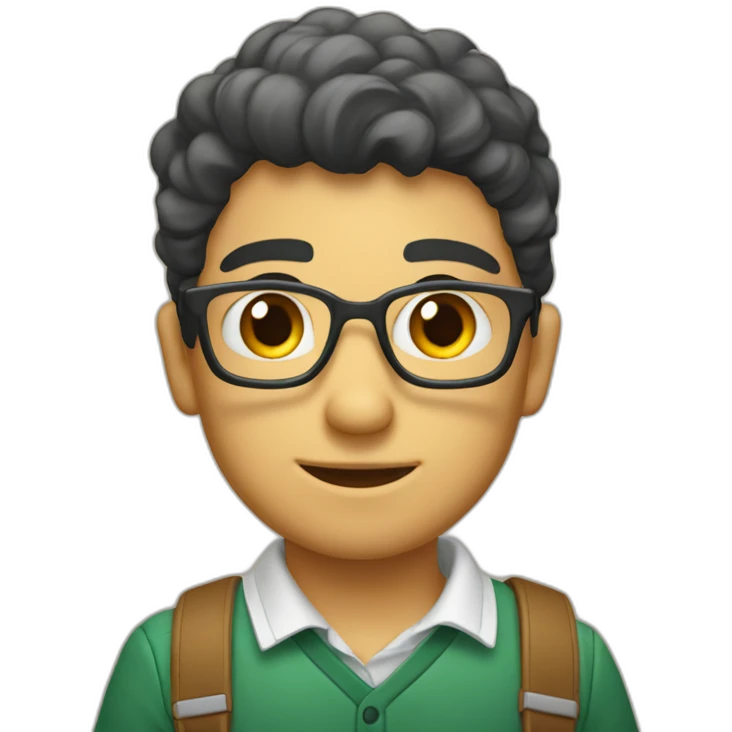 estudiante guapo e inteligente emoji